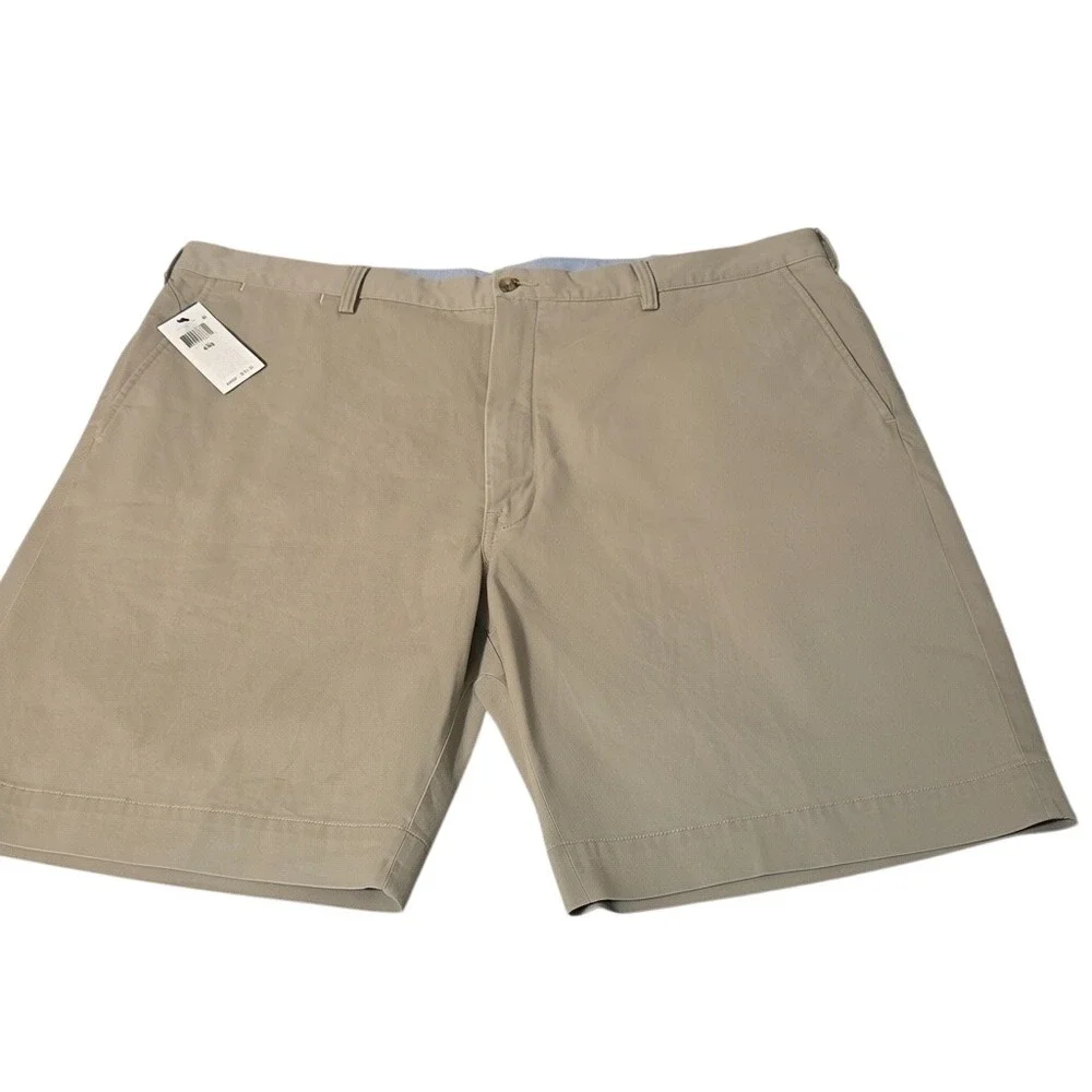 Polo Ralph Lauren Shorts Men 44 Tan Stretch Classic Fit 9 Inch Khaki Chino NWT